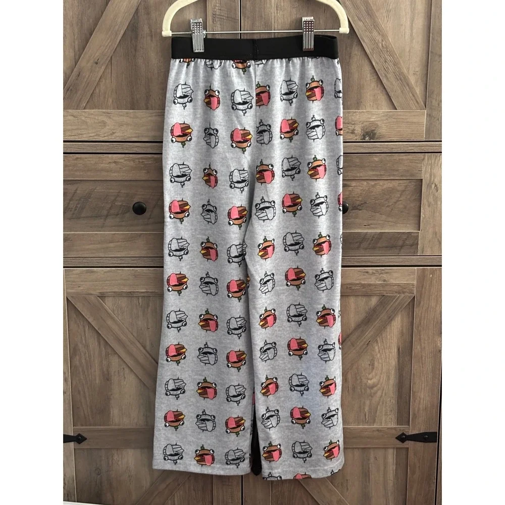 Fortnite Boys Pajama Pants Gray Durrr Burger Beef Boss Lounge Sleepwear Size M 8